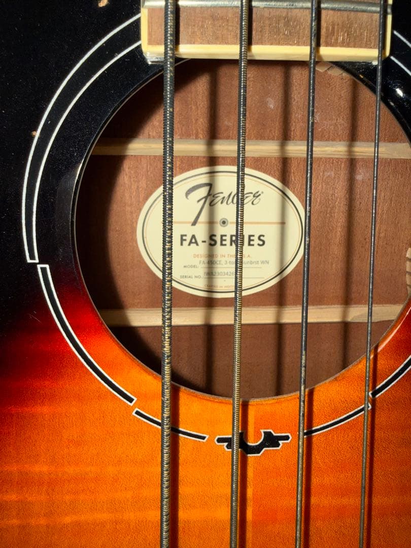 美品！　Fender FA-Series アコースティックベース FA450CE