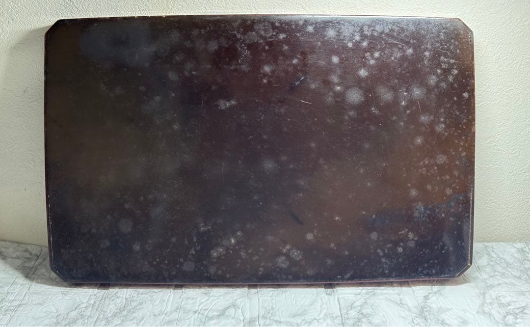 骨董お盆 漆器 朱地 木製 時代もの　古民具 鳥 アンティーク レトロ