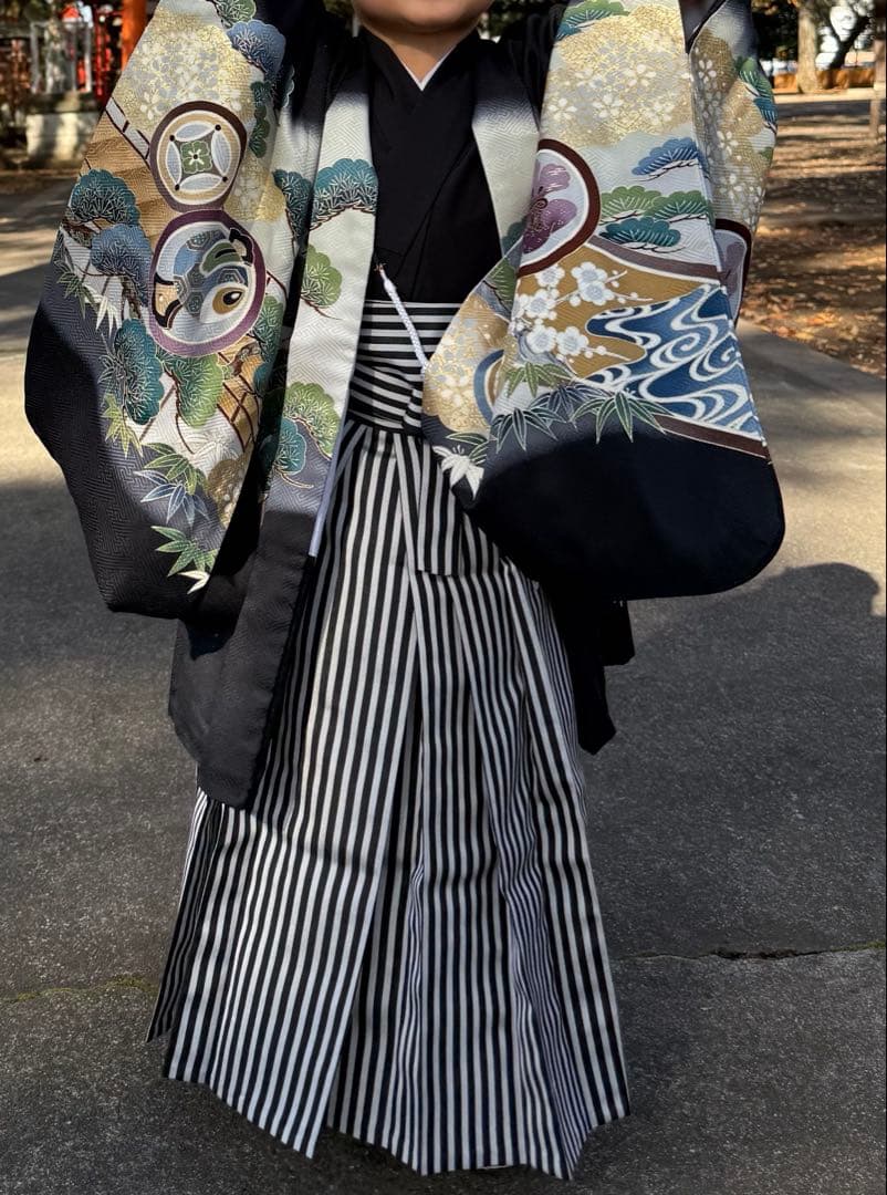 七五三 5歳　男の子　着物と袴 一式