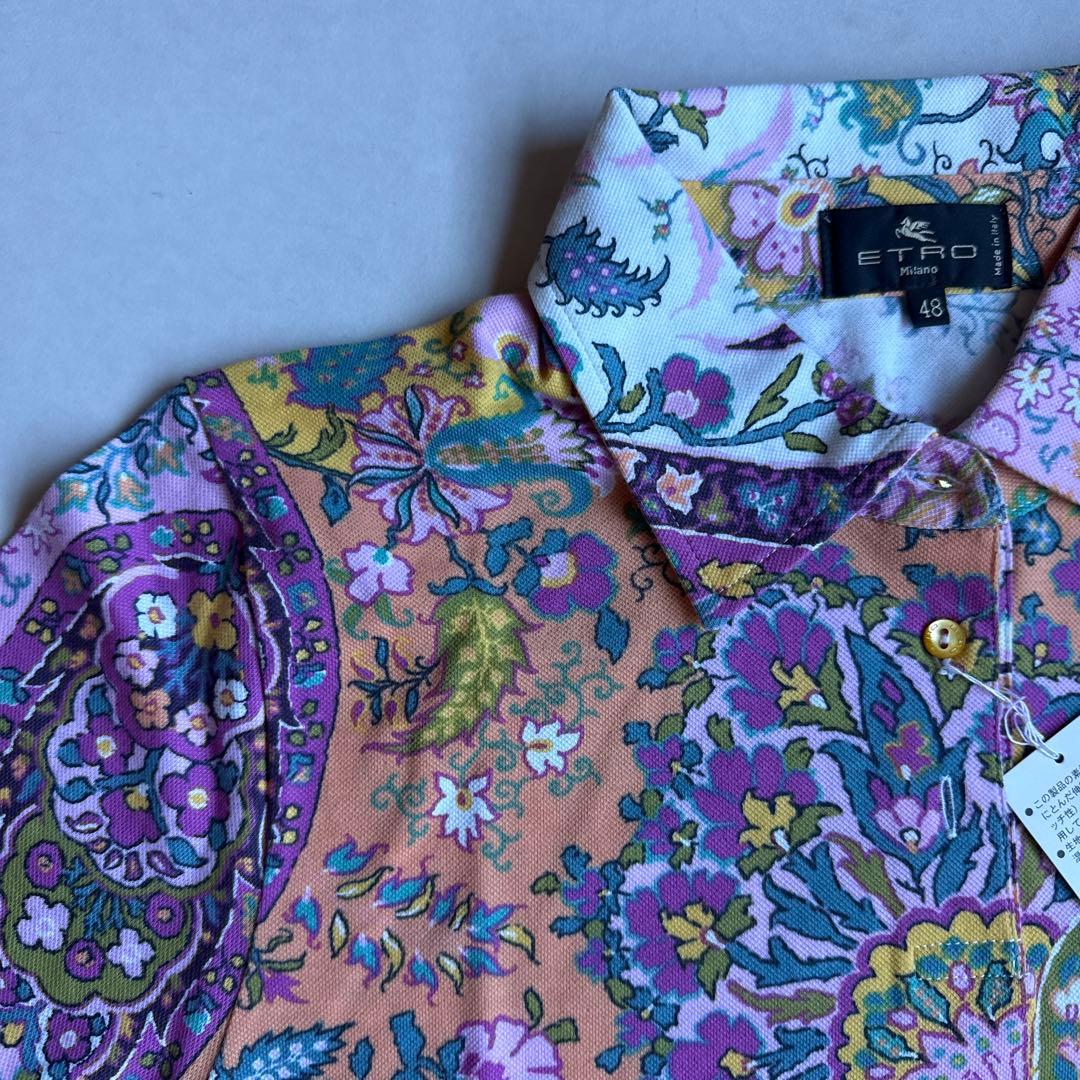 【新品未着用タグ付き】ETRO エトロ ペイズリー柄 ポロシャツ 半袖