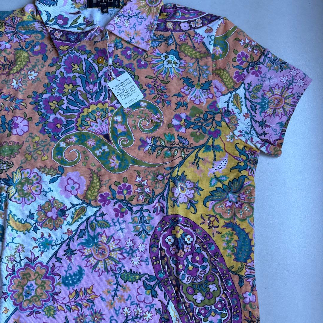 【新品未着用タグ付き】ETRO エトロ ペイズリー柄 ポロシャツ 半袖