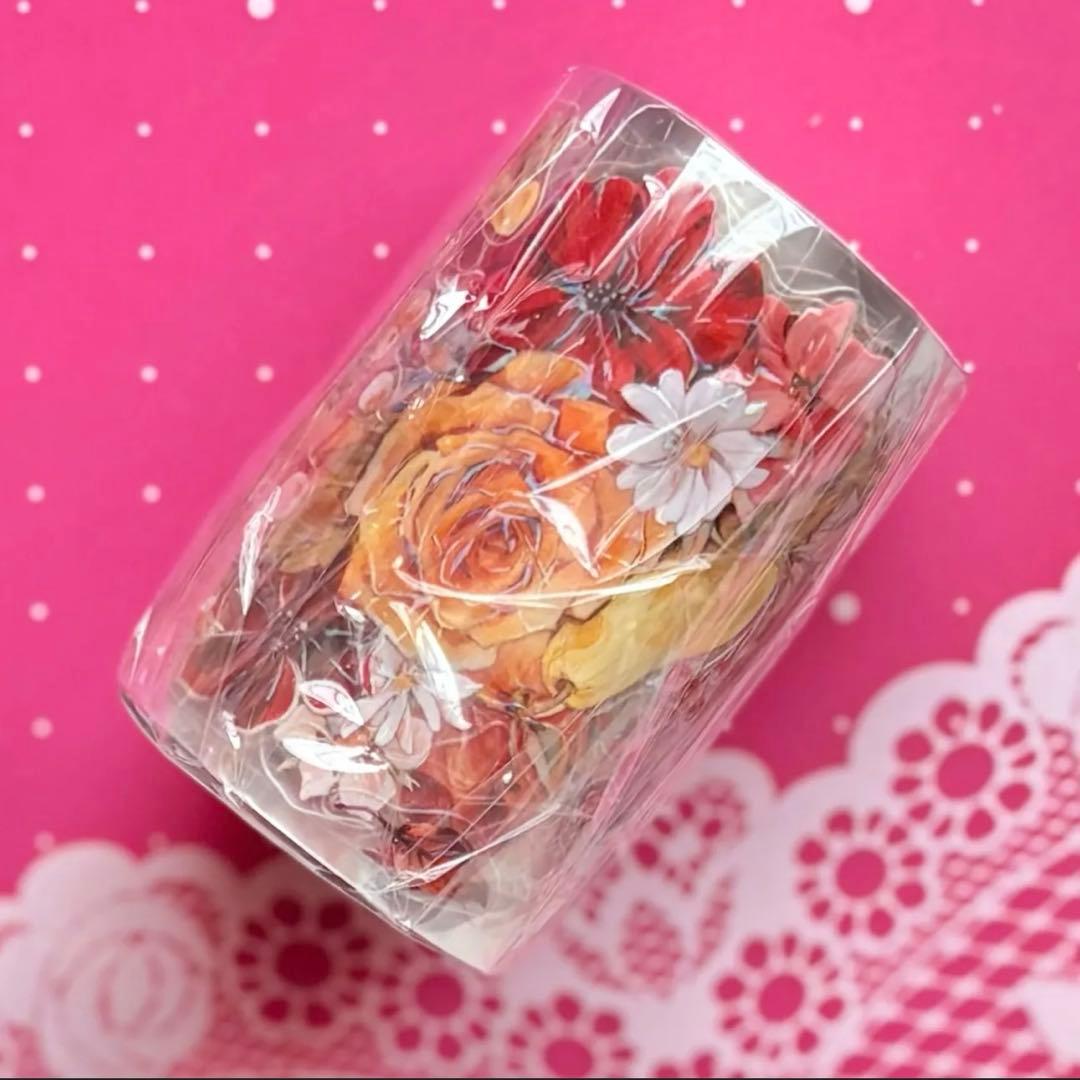 贝壳光 坠落的芬芳 ダイカット加工 6cm×5m 海外マスキングテープ 花