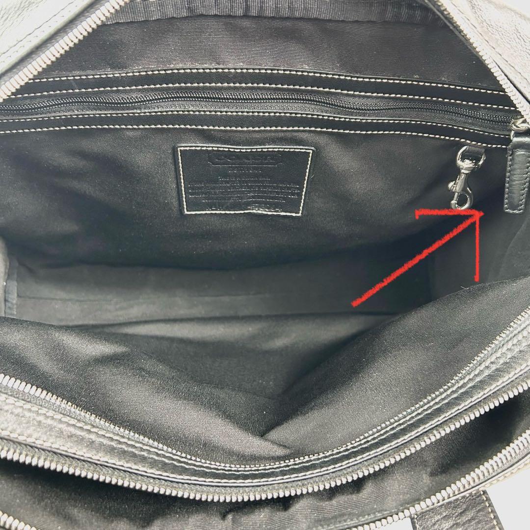 ✅【美品】メンテ済み　コーチ　ビジネスバッグ　COACH ショルダー　レザー