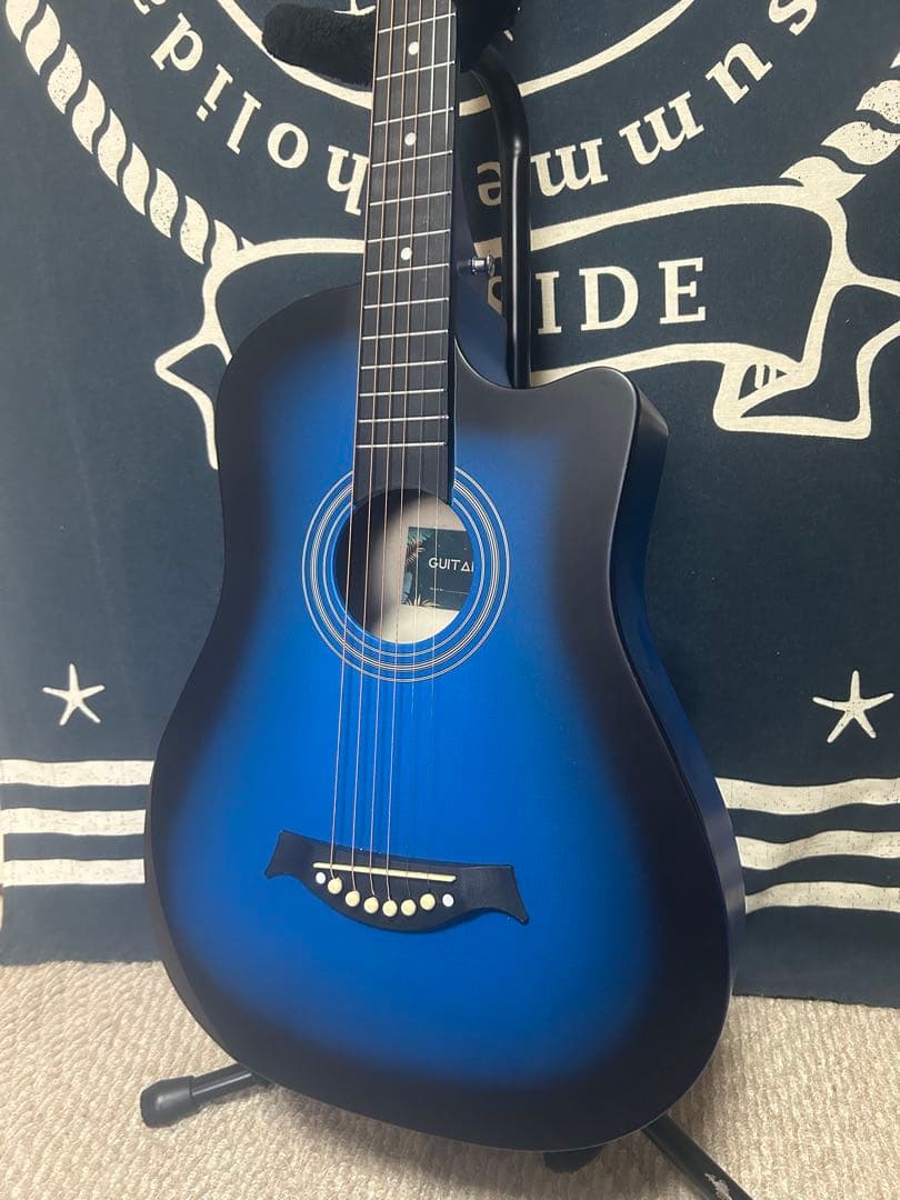新品特価‼️未使用❣️ブルーburst色　トリプル０size アコースティック‼️