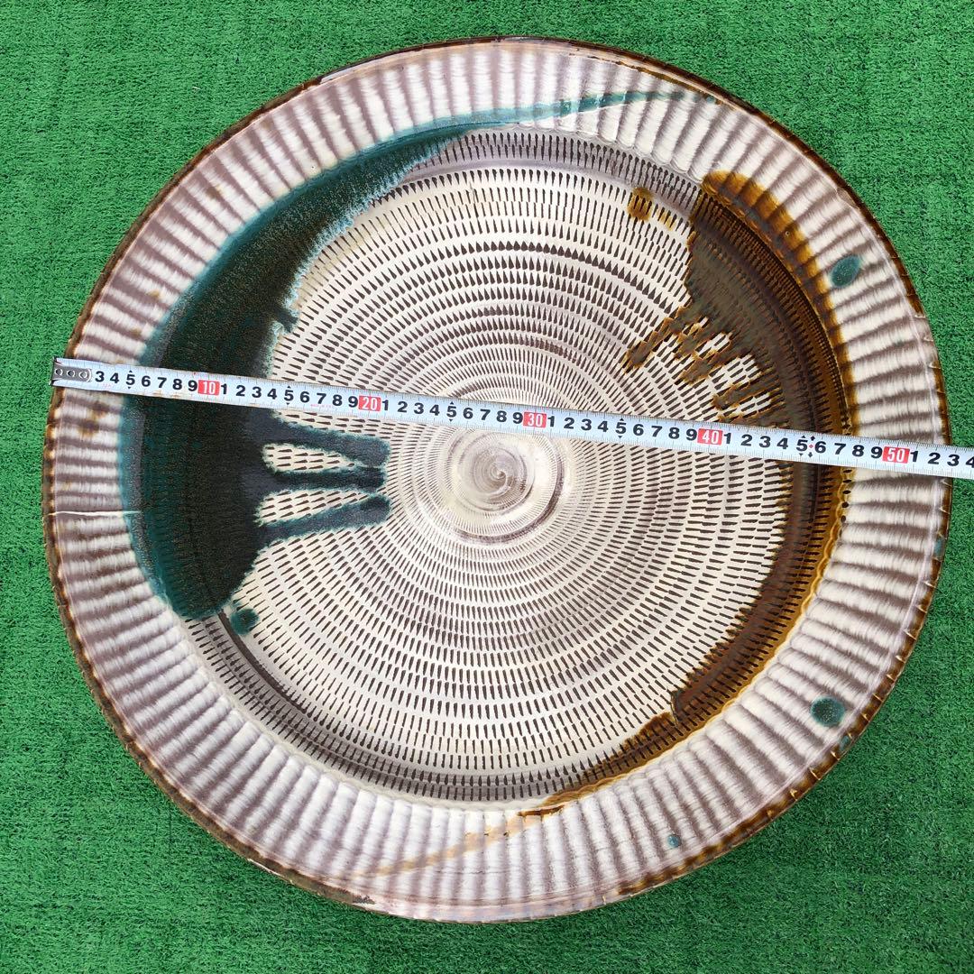小石原焼　特大皿　陶芸　骨董品