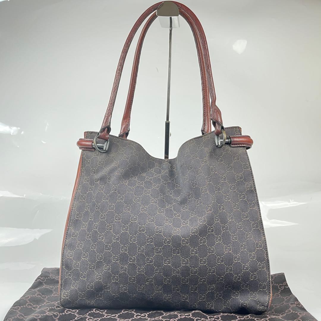 【極美品】GUCCI グッチ ホースビット GG デニム カーフ レザー 本革