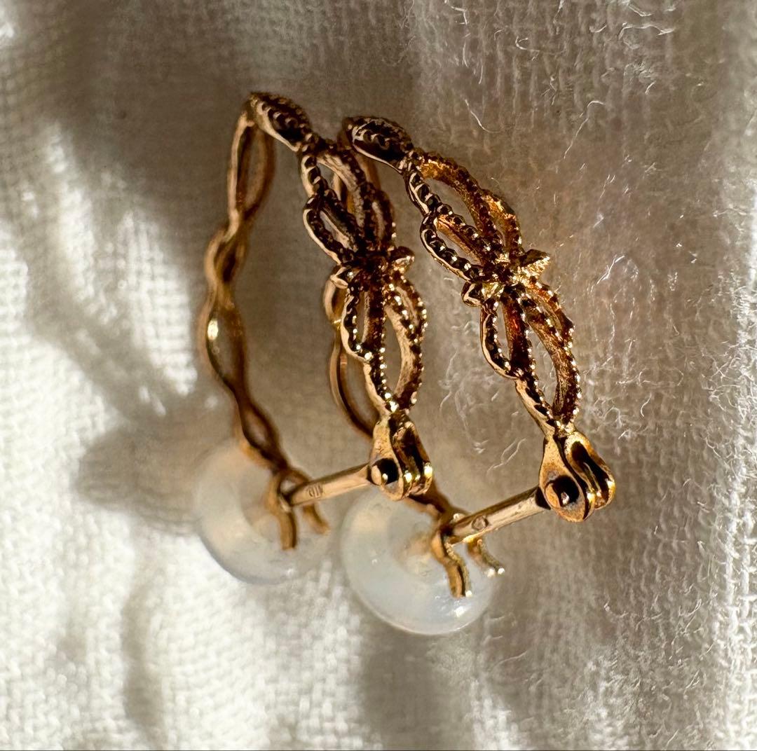 お値下げしました＊未使用品＊ agete ＊ ゴールドピアス　樹脂