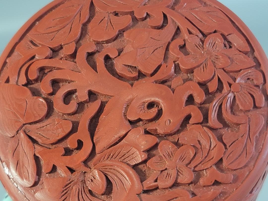 中国 堆朱堆黒 蓋物 9件 まとめて DT743