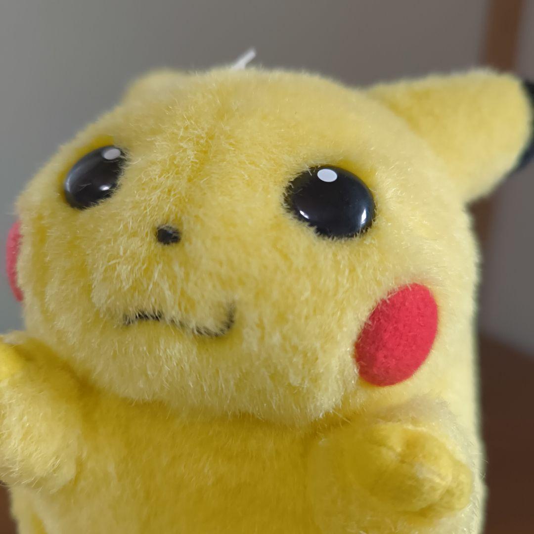 ま*ろ様 赤タグ TOMY ピカチュウ 初期 ポケモン　赤文字トミー　お腹を押す