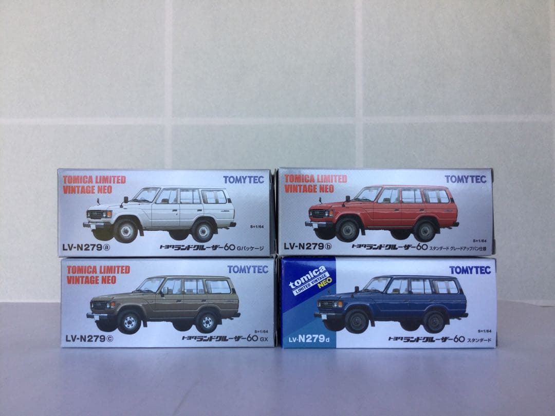 トミカリミテッドヴィンテージ LV-N279a,b,c,dランドクルーザー4台