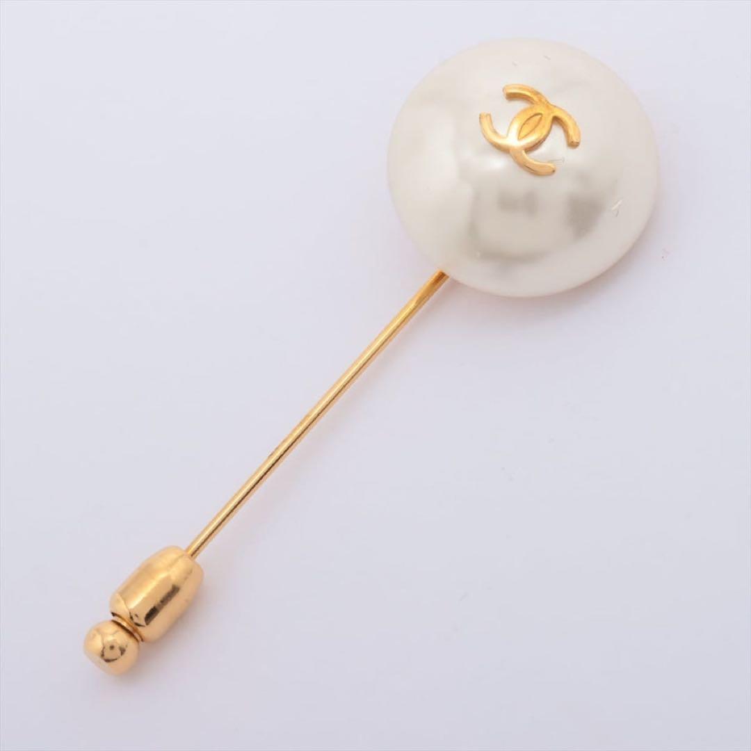 シャネル ココマーク 96A ブローチ GP ゴールド フェイクパール