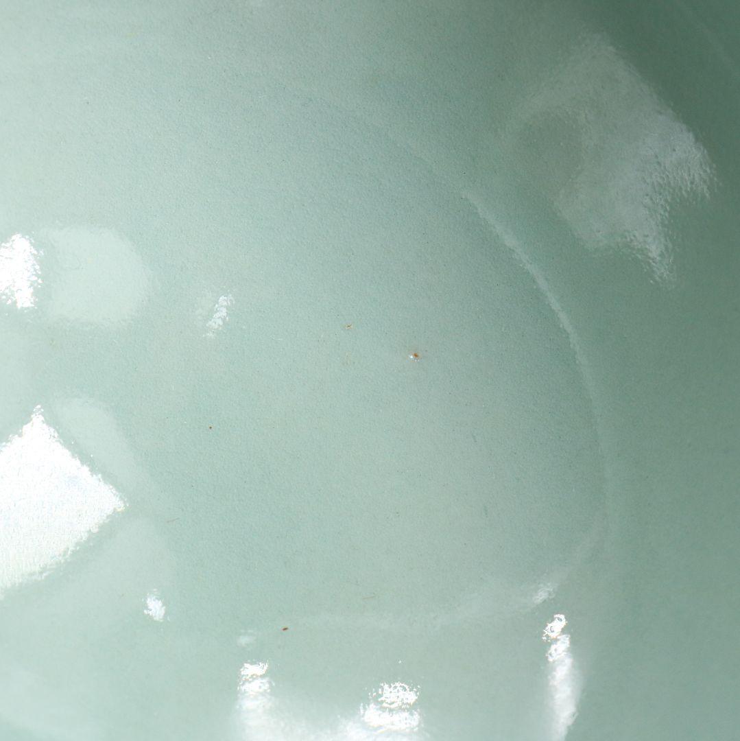 帝室技芸員 初代 諏訪蘇山作 飛青磁 天目茶碗 辰砂 茶道具 共箱　M832