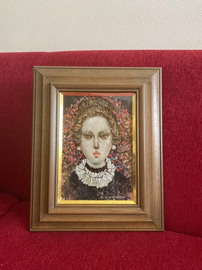 ちよりん　石阪春生　紅い花・花　女のいる風景