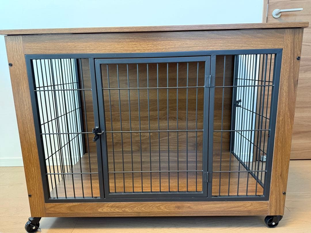 犬用ケージ Lサイズ 2WAYドア キャスター付き