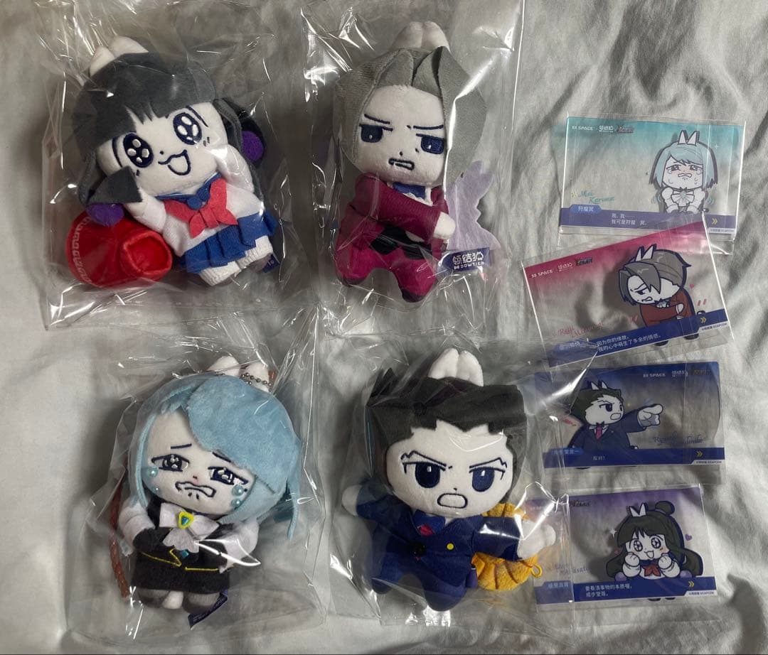 逆転裁判 领结猫コラボ ぬいぐるみ 海外限定 4点セット