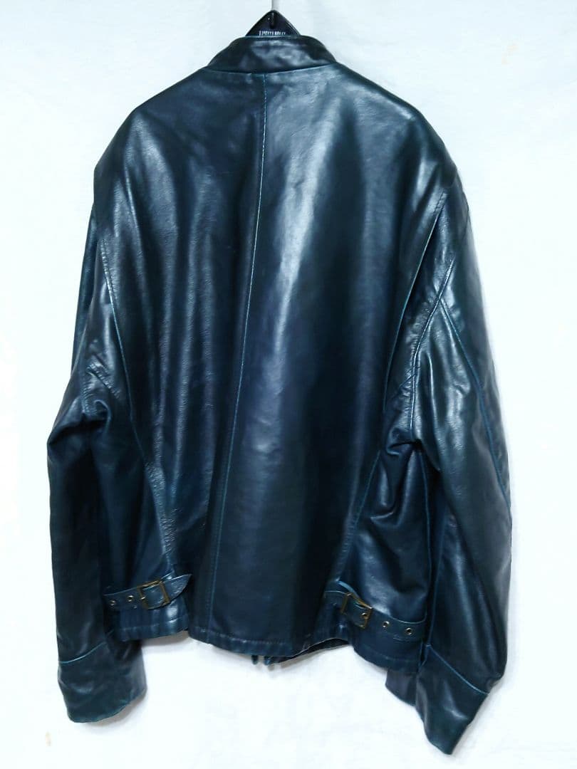 SCHOTT 緑芯 シングルライダースジャケット USA製 グリーン 872