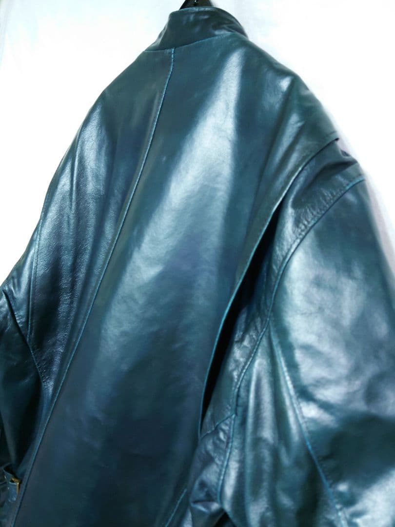 SCHOTT 緑芯 シングルライダースジャケット USA製 グリーン 872