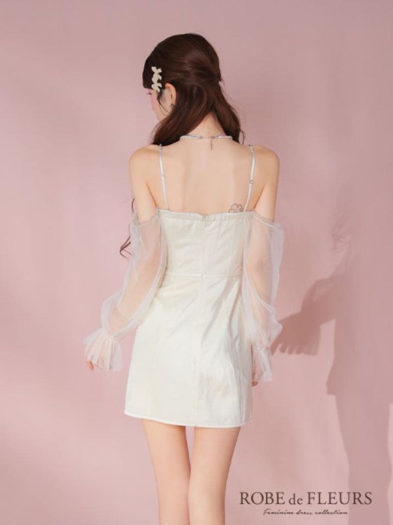 robe de fleurs ドレス　XS アイボリー　シュガー