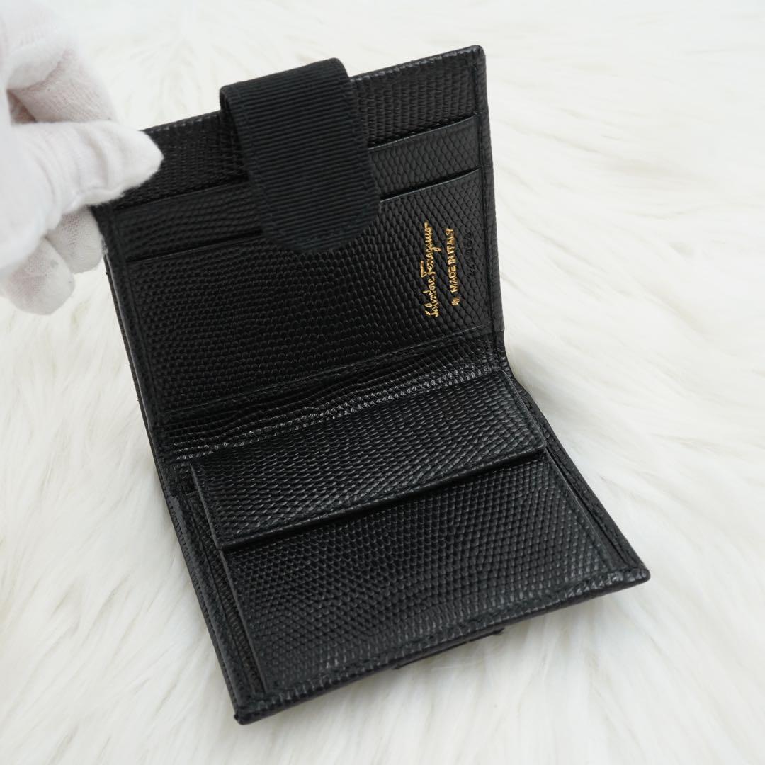 未使用展示品　Salvatore Ferragamo 二つ折り財布　ヴァラリボン