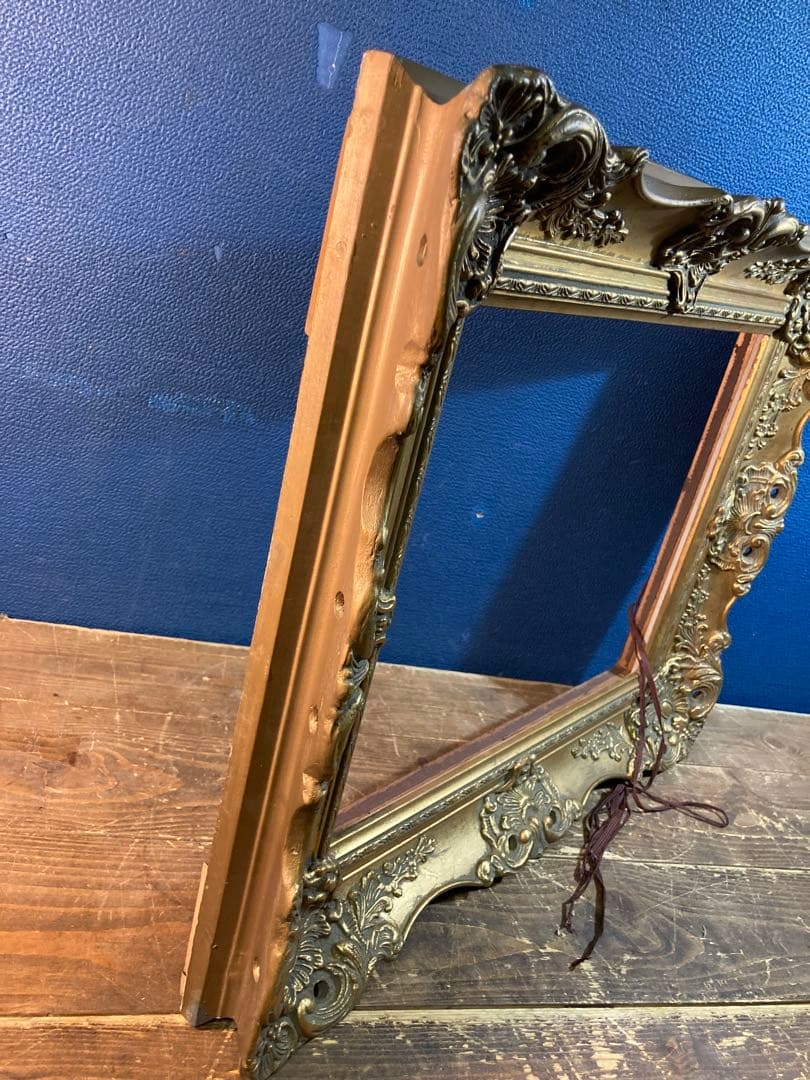 H 額縁　アンティーク調　ヴィンテージ　ゴールド　金色　アート　油絵