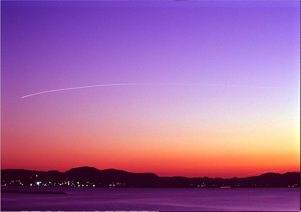 ★展示品★紫に染まる鏡ケ浦(館山)/額付/オリジナルプリント