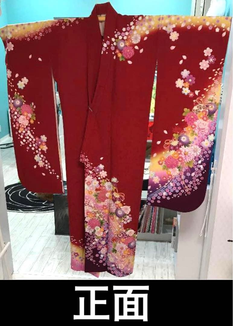 京都きもの友禅　振袖と帯セット