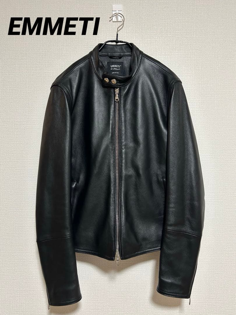 EMMETI エンメティ ラムレザーシングルライダース ITALY