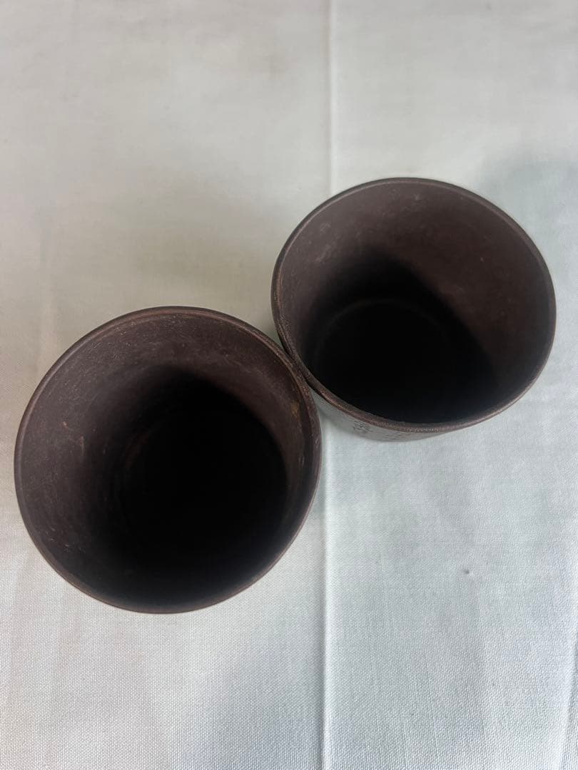 紫砂製・心経彫刻 杯 中国美術