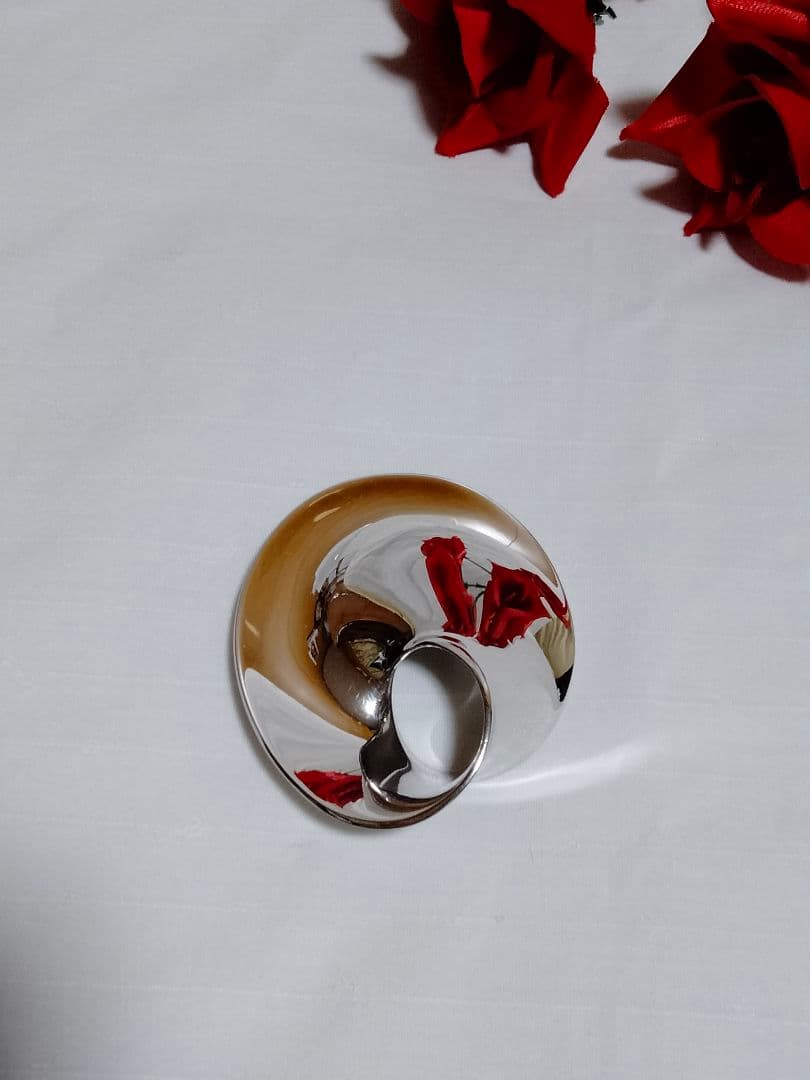 超美品 希少 ジョージジェンセン 374 TORUN メビウス ブローチ