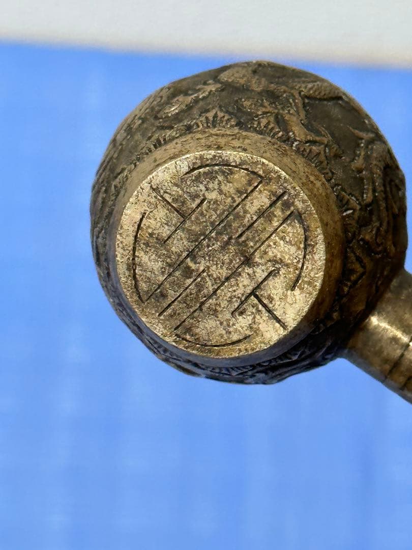 中国骨董品 清時代銀製キセル 92グラム