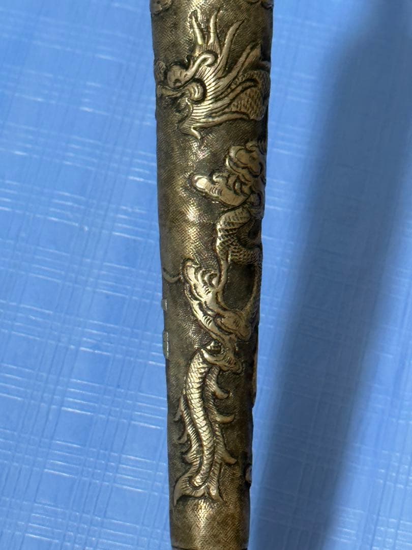 中国骨董品 清時代銀製キセル 92グラム