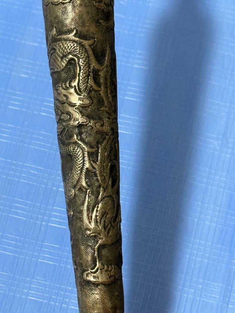 中国骨董品 清時代銀製キセル 92グラム