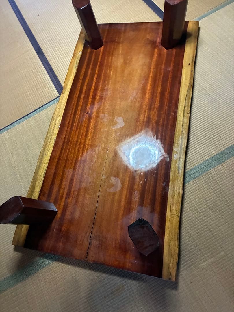 無垢材　一枚板テーブル　長方形座卓