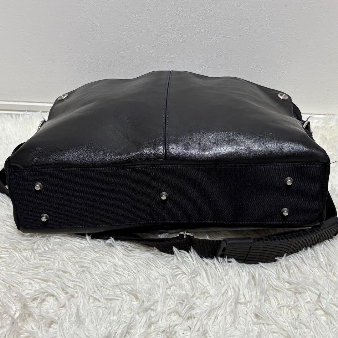 豊岡鞄 ビジネスバッグ ブリーフケース ブラック 2WAY A4収納可能