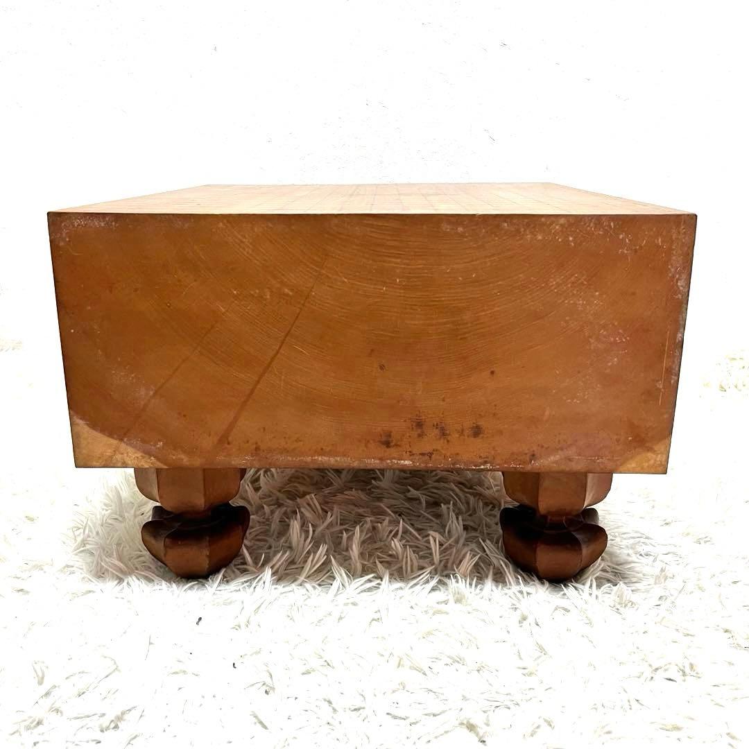 高級 囲碁盤 ケース付き 脚付き へそ有り 碁石セット 厚さ18㎝ 囲碁