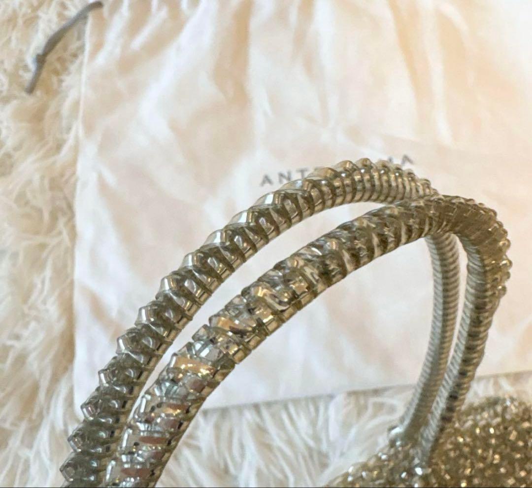 極美品 アンテプリマ スタンダード スクエア シルバー ワイヤーバッグ インナー