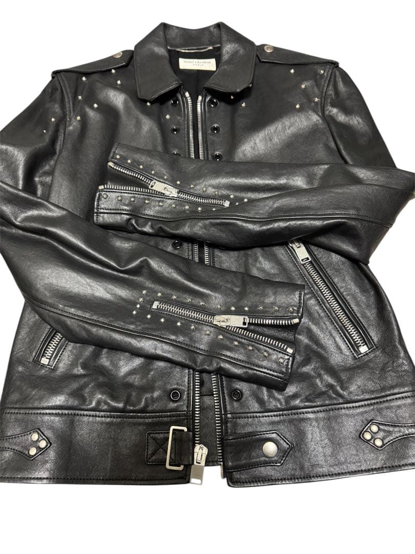 サンローラン　シングルライダース　レザージャケット 46 G-DRAGON着用