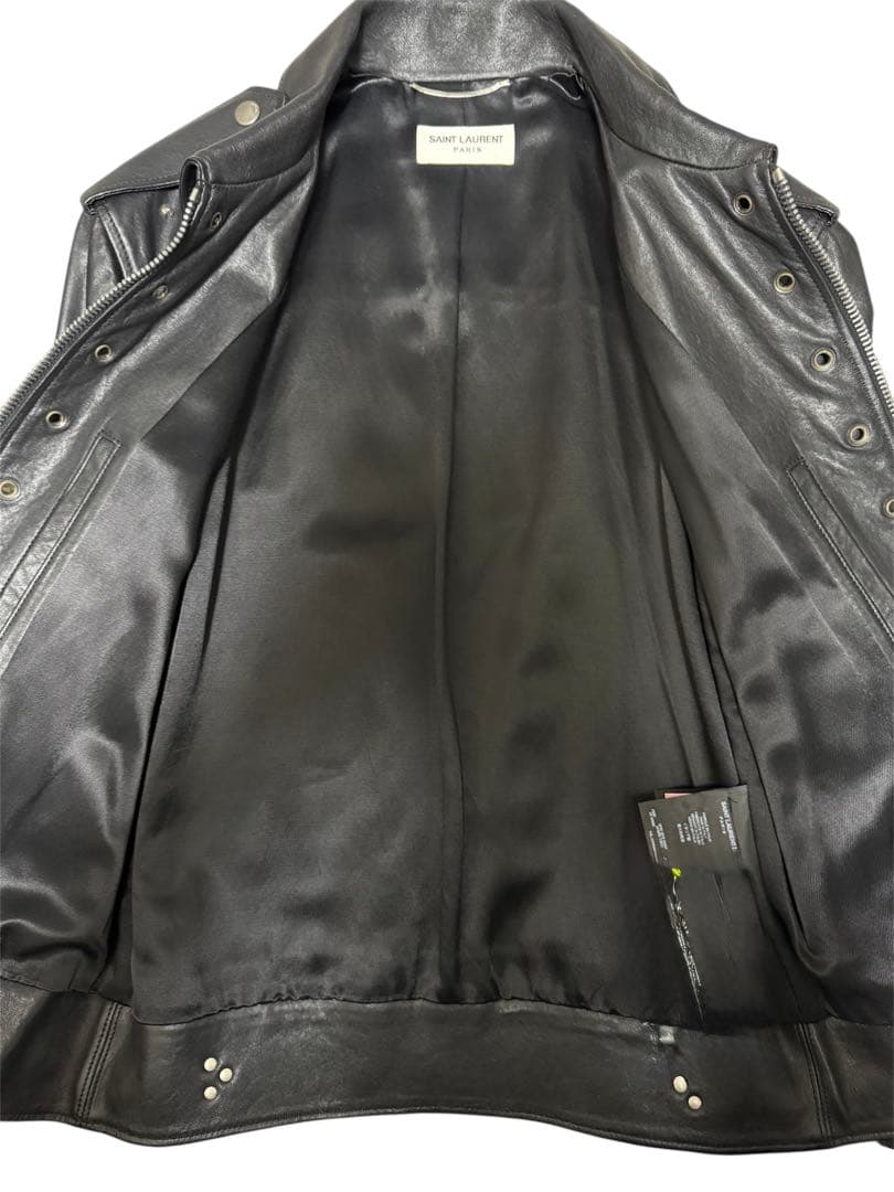 サンローラン　シングルライダース　レザージャケット 46 G-DRAGON着用