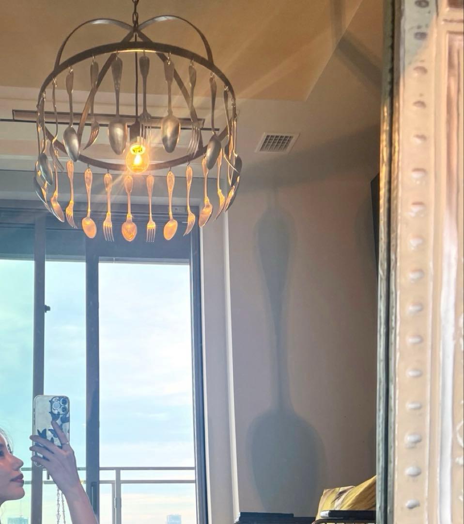 アンティーク　カトラリー　ランプ