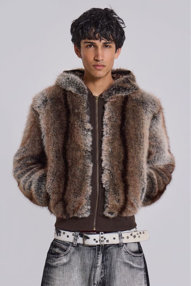 ジャケット・アウター Jaded London Bear Faux Fur Jacket