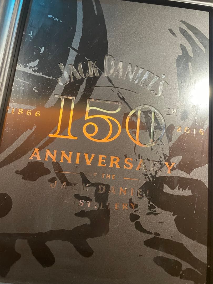 【希少】2枚セット ジャックダニエル 150周年 & ディアジオ社パブミラー