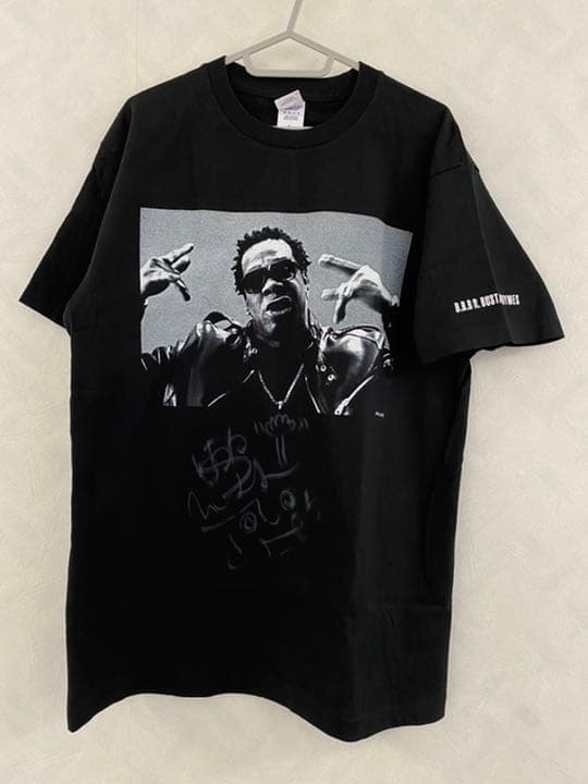 B.B.B ft. BUSTA RHYMES 直筆サイン入り Tシャツ L 希少