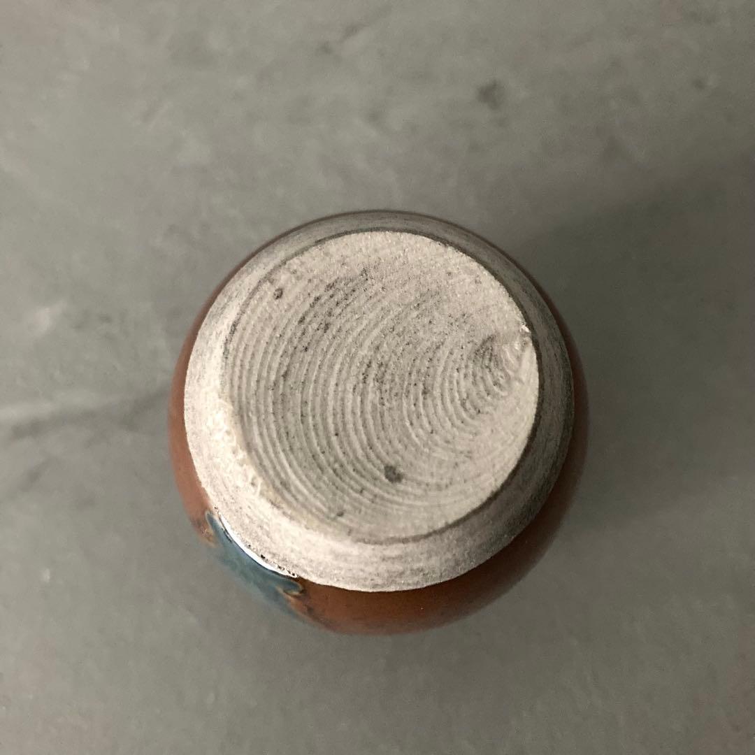 茶道具 肩衝茶入 茶入 仕覆オレンジ