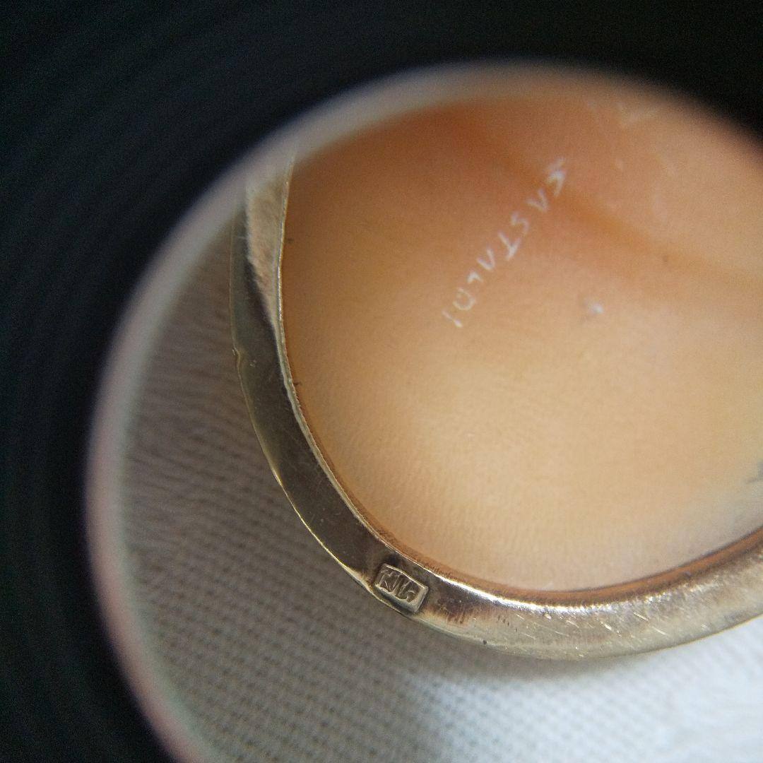 値下げました！K14カメオペンダントトップブローチ。