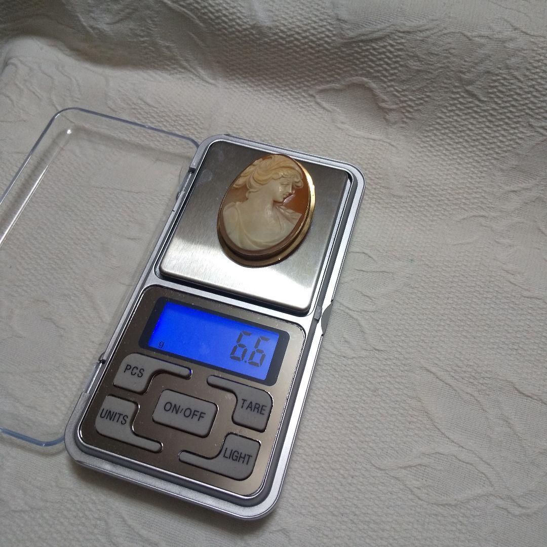 値下げました！K14カメオペンダントトップブローチ。