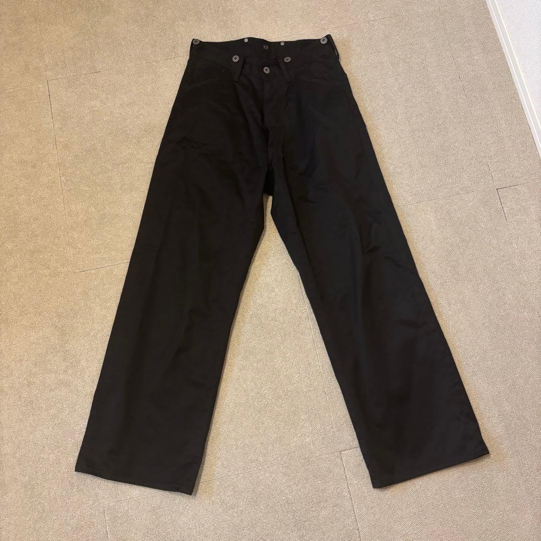 パンツ T.T LOT.209 BUCKLE BACKED TROUSERS BLACK