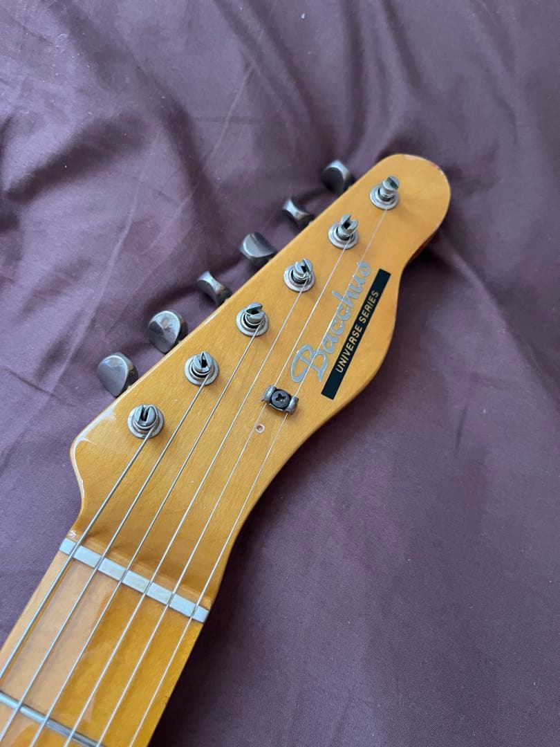 【調整済】Bacchus テレキャスター　銀ロゴ　希少　エレキギター　改造品