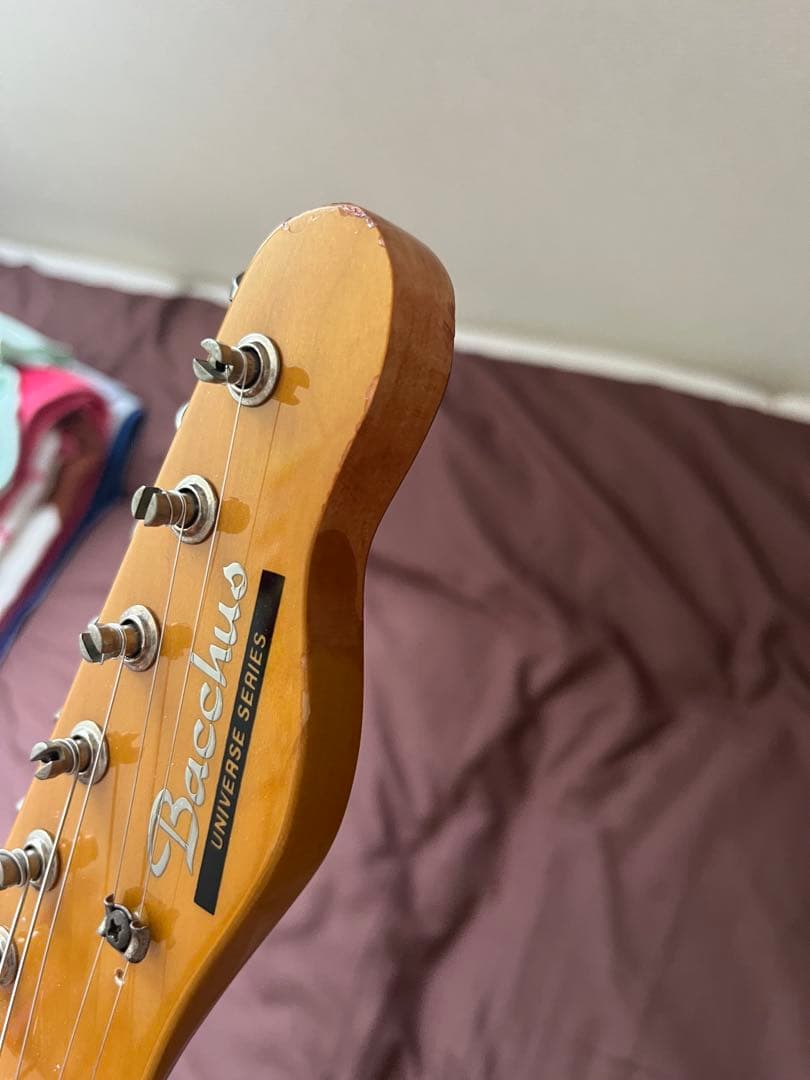 【調整済】Bacchus テレキャスター　銀ロゴ　希少　エレキギター　改造品