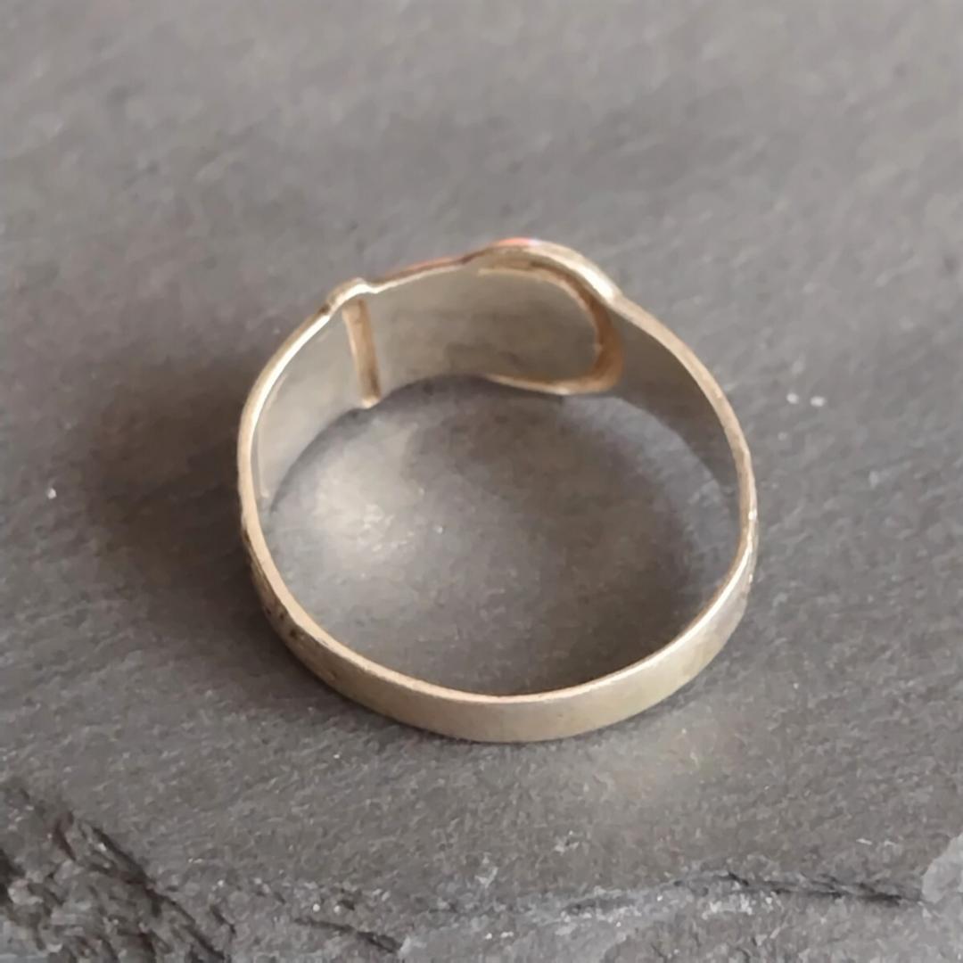 【英国ヴィンテージ】スターリングシルバー　 22.5号 バックル リング 指輪