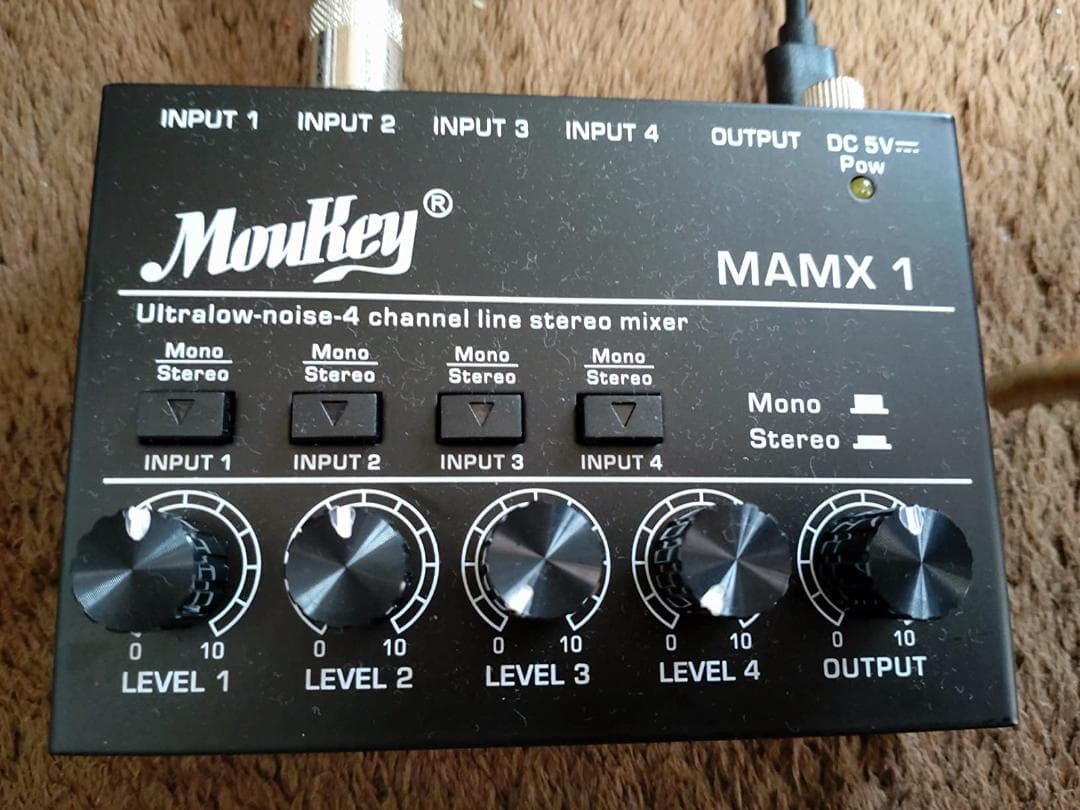 新品 Moukey 低ノイズ 8チャンネル ライン ミニオーディオミキサー、DC